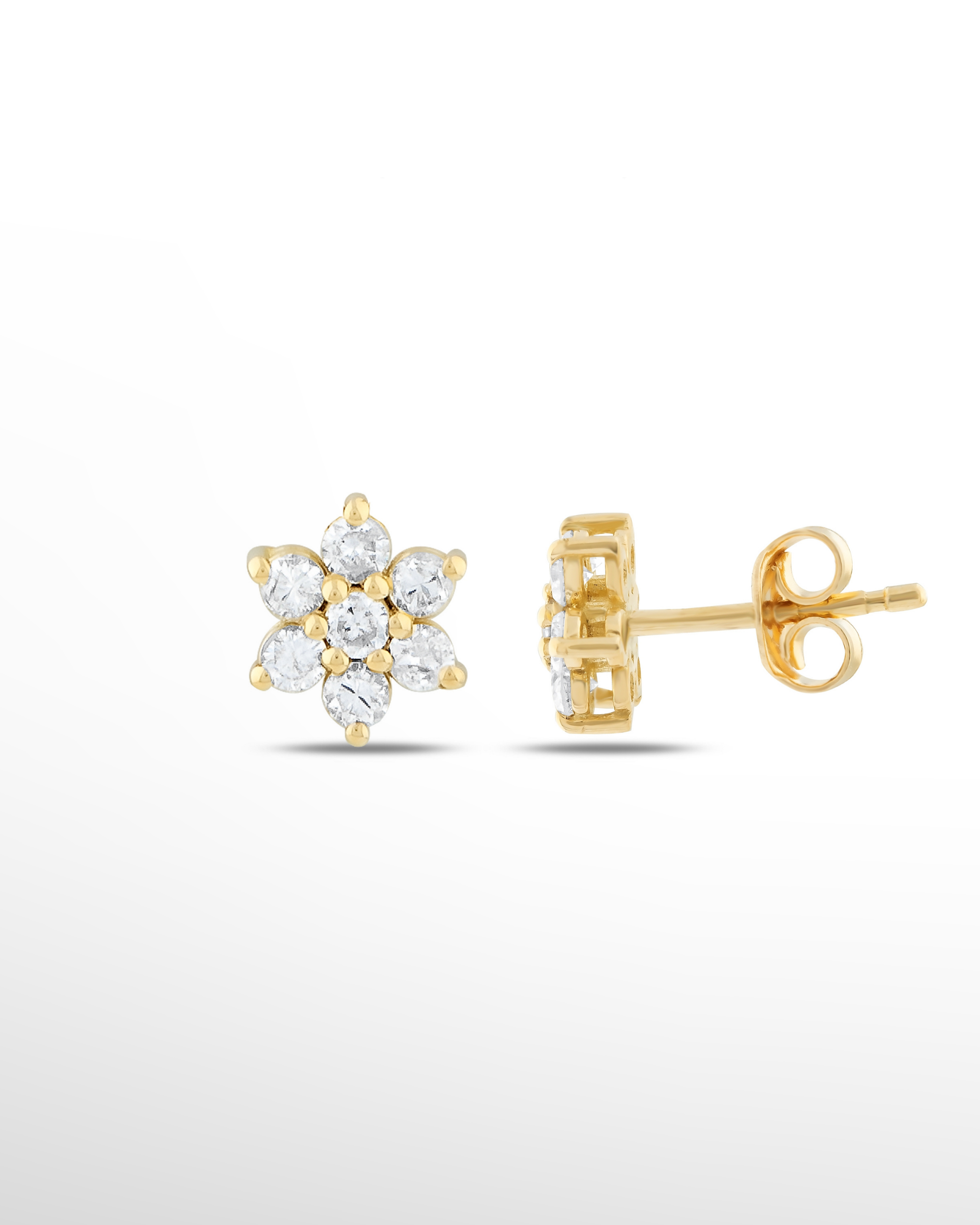 |0,58 Karat| 18 Ayar Gold Altın Pırlanta Küpe