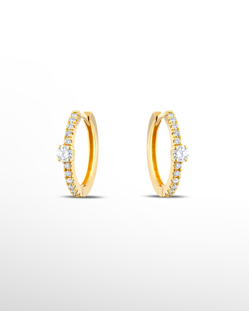 |0,55 Karat| 18 Ayar Gold Altın Pırlanta Küpe