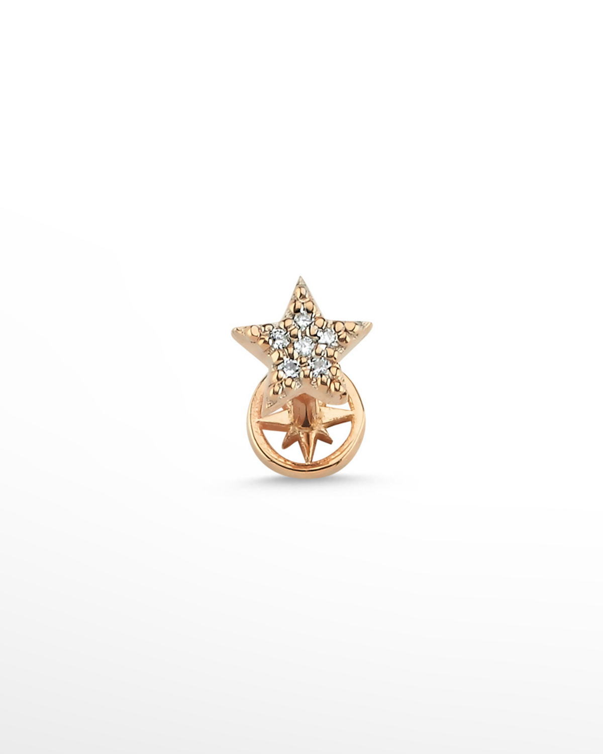 |0,03 Karat| 14 Ayar Altın Pırlanta Tragus