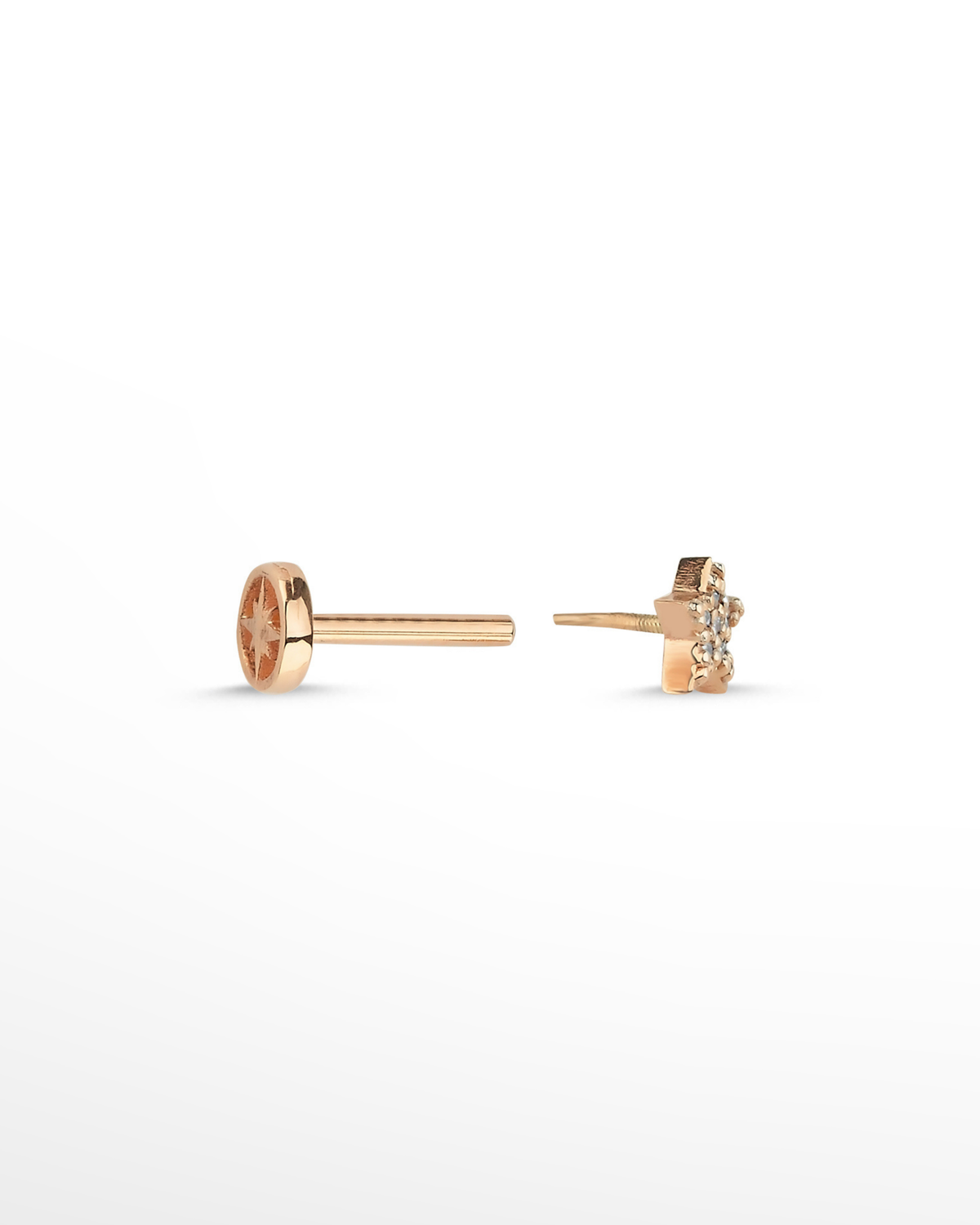 |0,03 Karat| 14 Ayar Altın Pırlanta Tragus