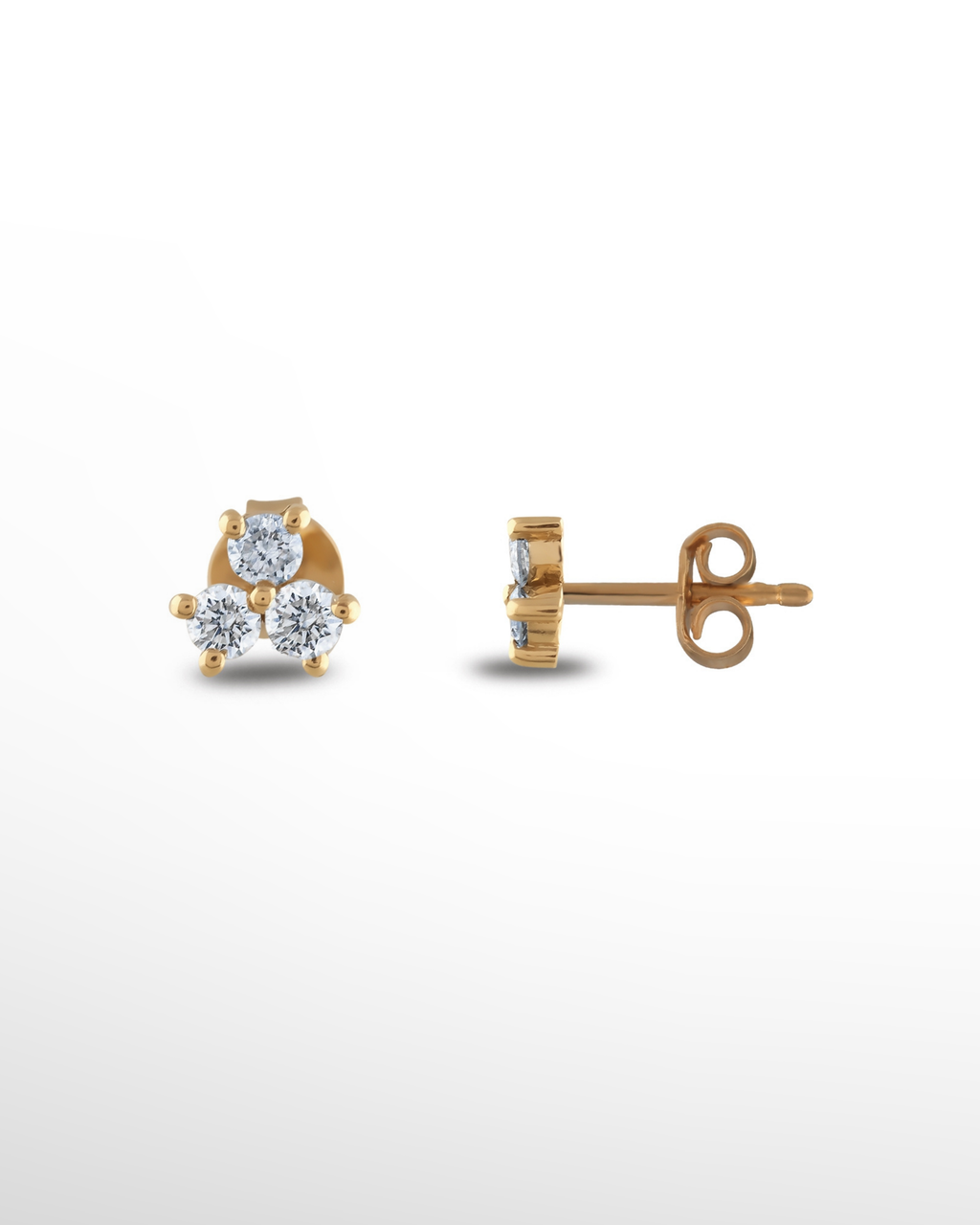 |0,53 Karat| 18 Ayar Gold Altın Pırlanta Küpe