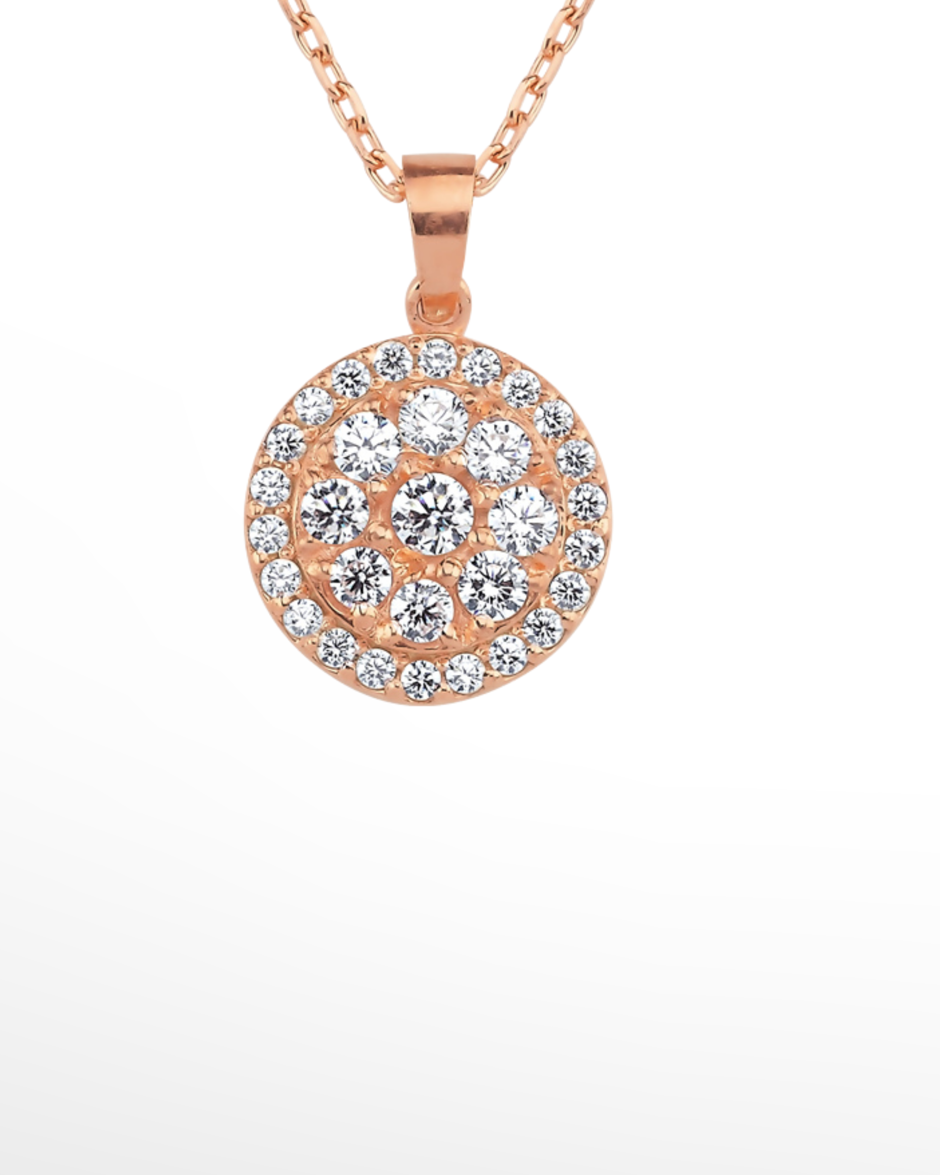|0,50 Karat| 14 Ayar Bronz Altın Pırlanta Kolye