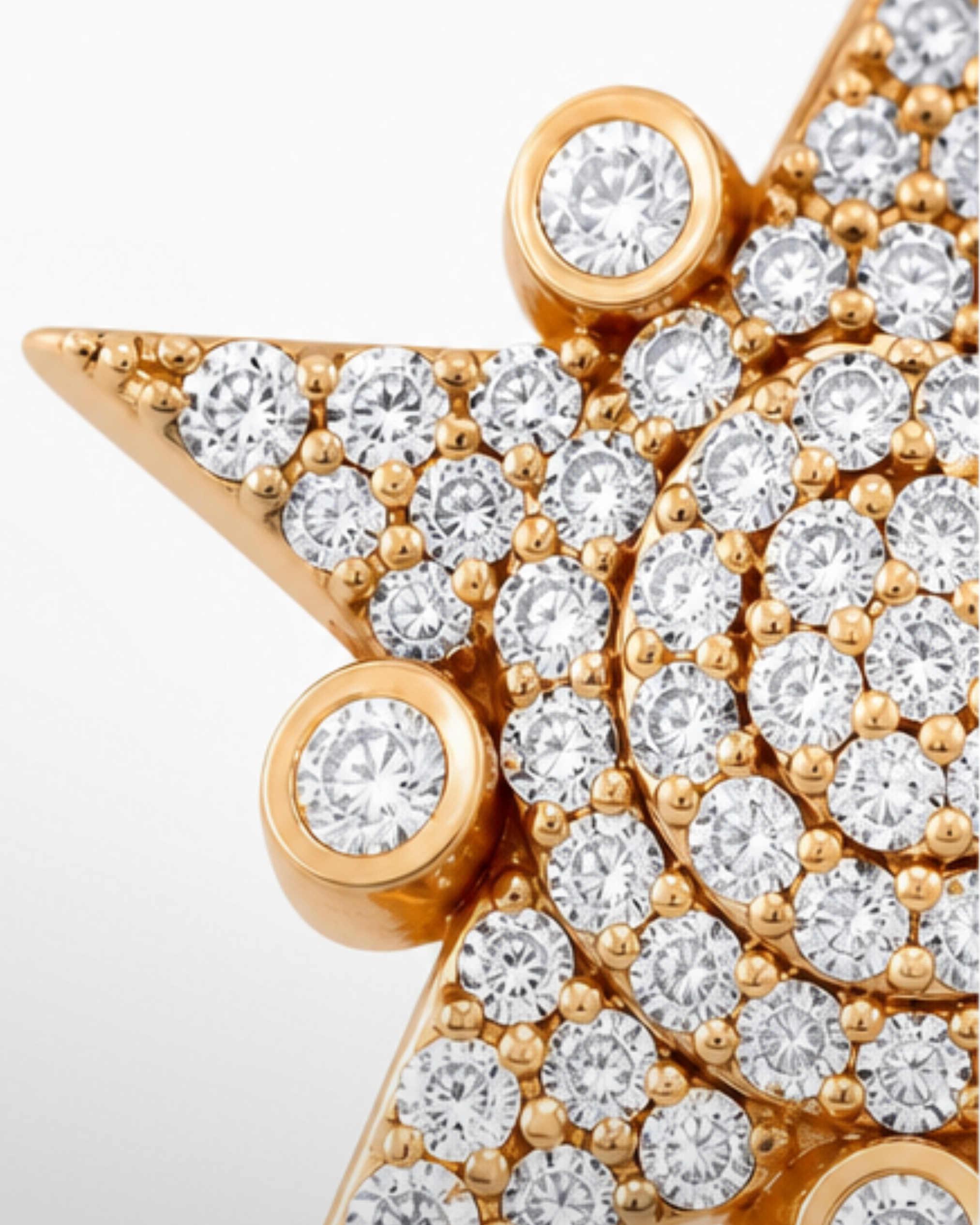 |0,55 Karat| 18 Ayar Roz Gold Altın Pırlanta Küpe