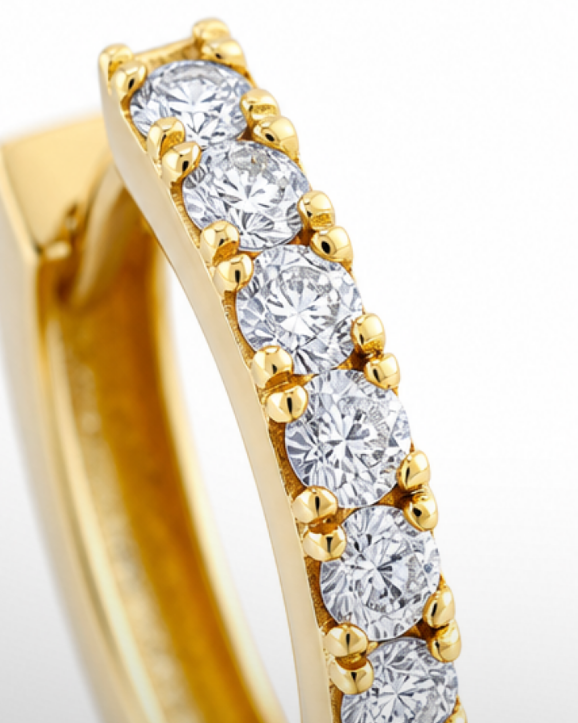 |0,95 Karat| 18 Ayar Gold Altın Pırlanta Küpe