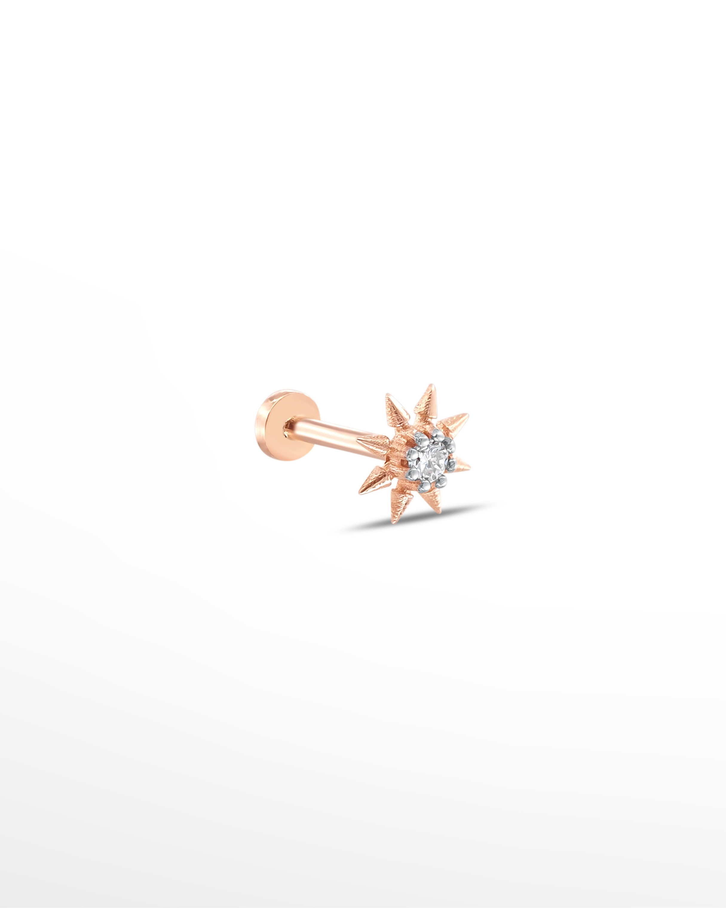 |0,03 Karat| 14 Ayar Altın Pırlanta Tragus