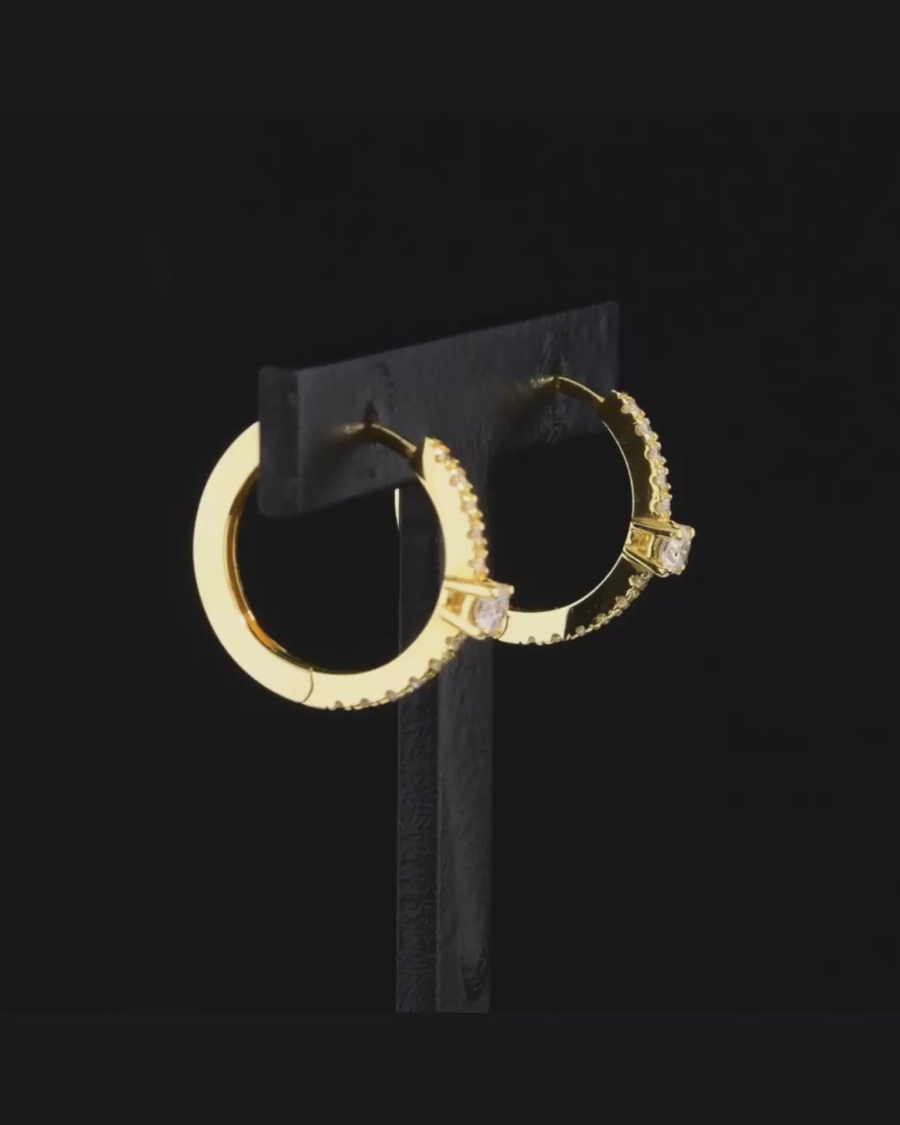 |0,55 Karat| 18 Ayar Gold Altın Pırlanta Küpe