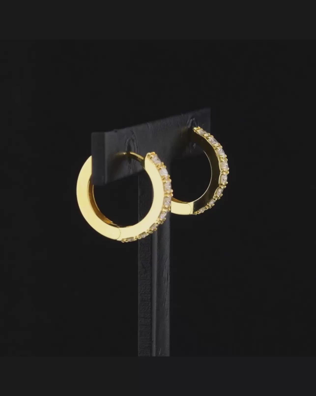 |0,95 Karat| 18 Ayar Gold Altın Pırlanta Küpe
